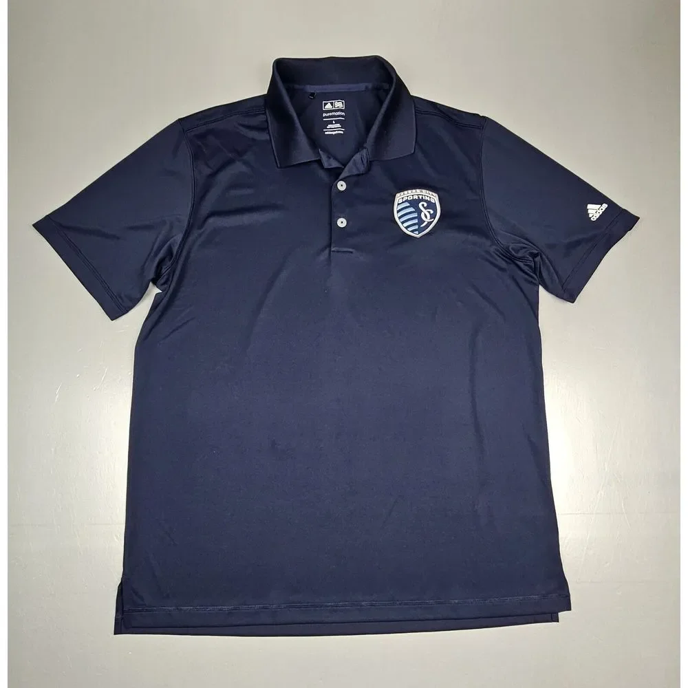 Adidas Sporting Kansas City Mens Large.‎ Polo Shirt MLS Soccer Puremotion.